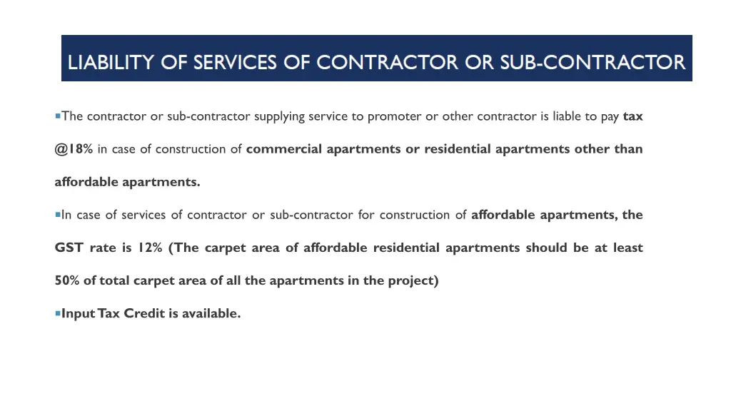 the contractor or sub contractor supplying