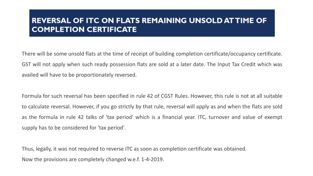 there will be some unsold flats at the time