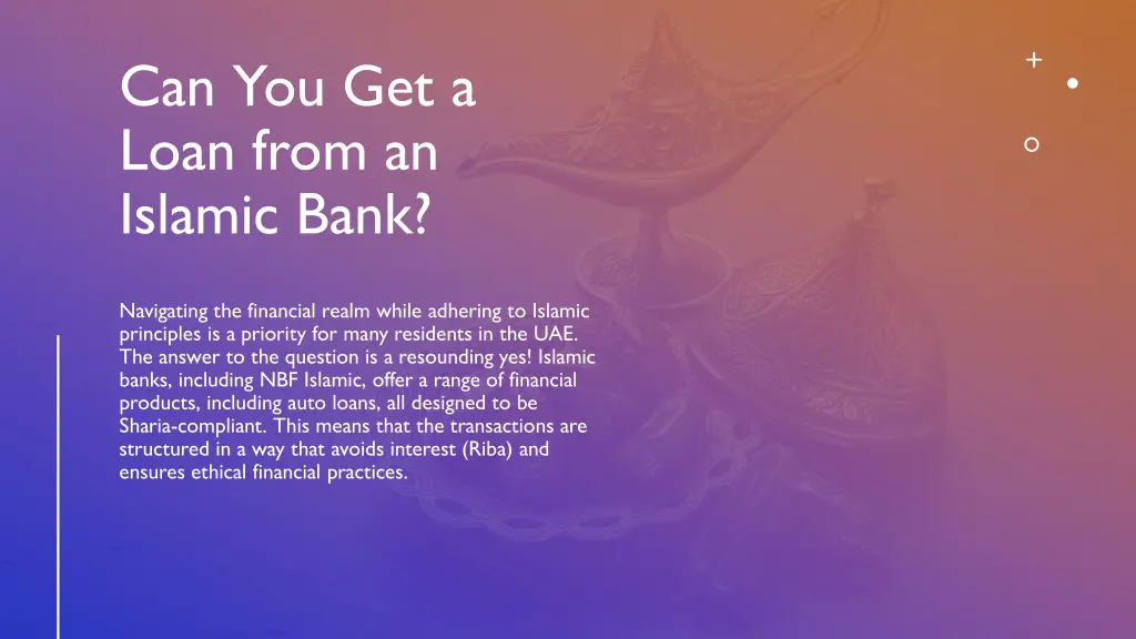 can you get a loan from an islamic bank