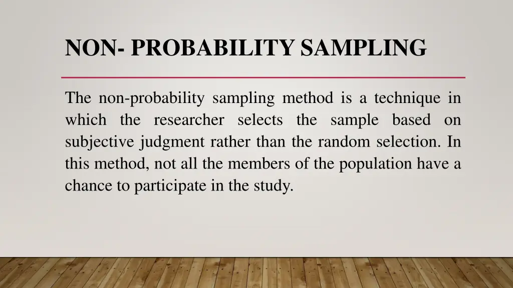 non probability sampling 1