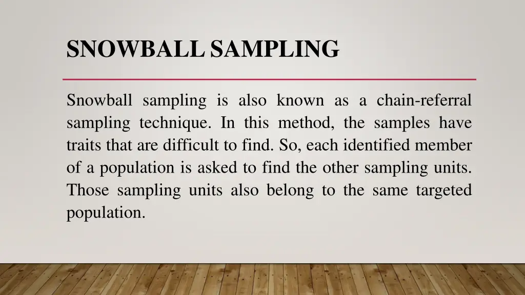 snowball sampling