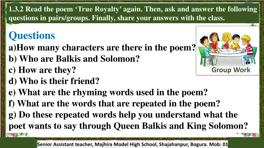 1 3 2 read the poem true royalty again then