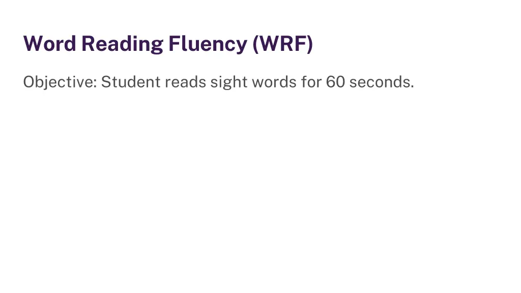 word reading fluency wrf