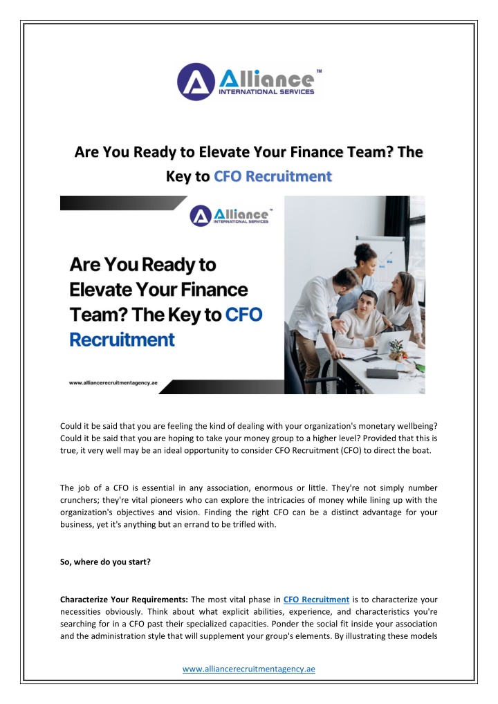 are you ready to elevate your finance team