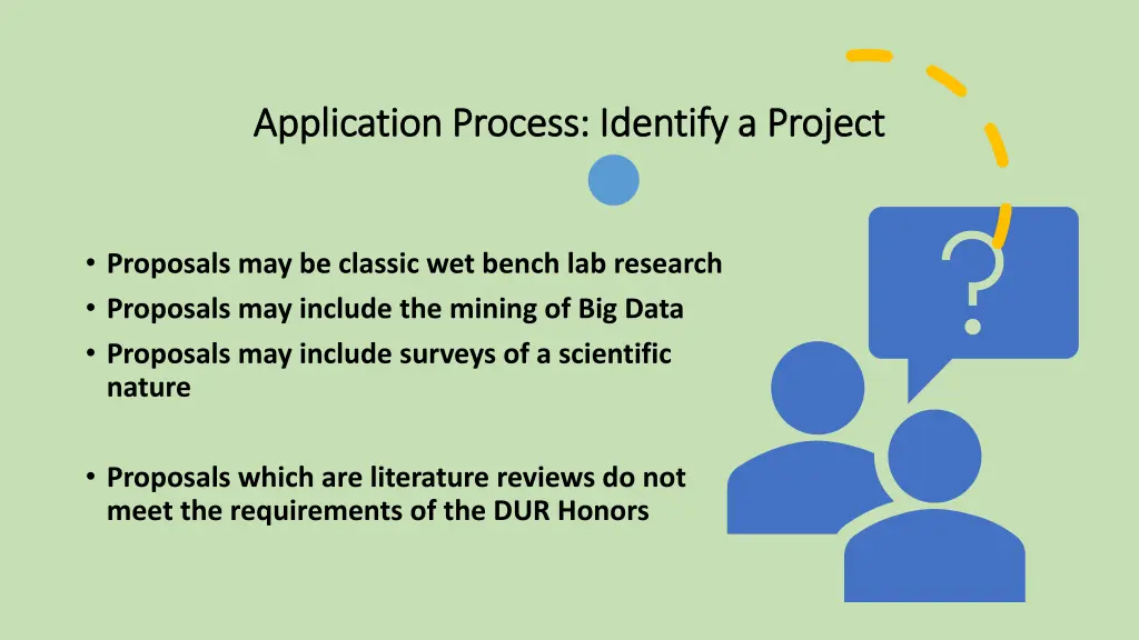 application process identify a project