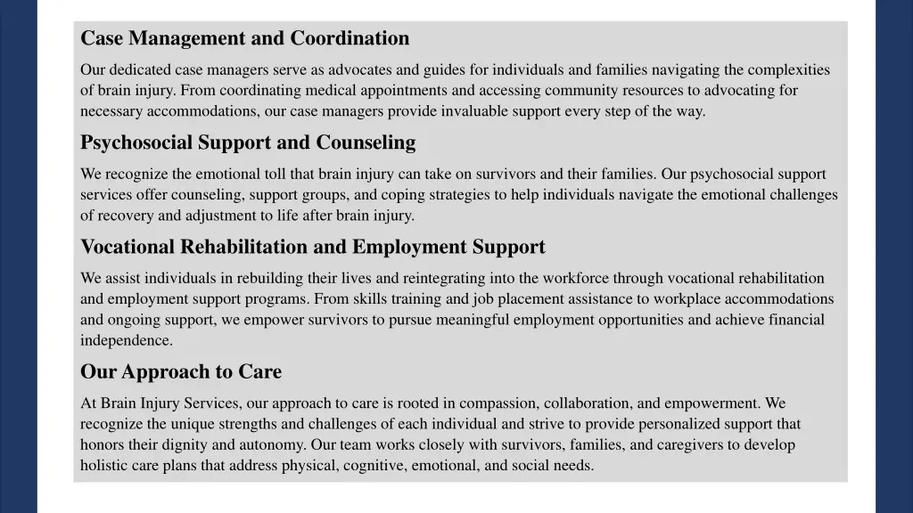 case management and coordination