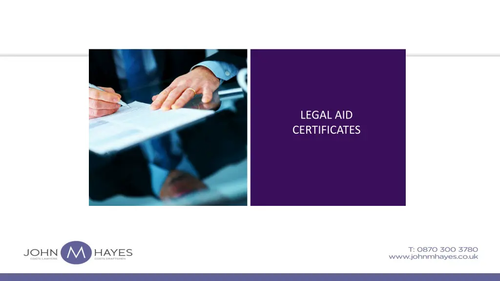 legal aid certificates