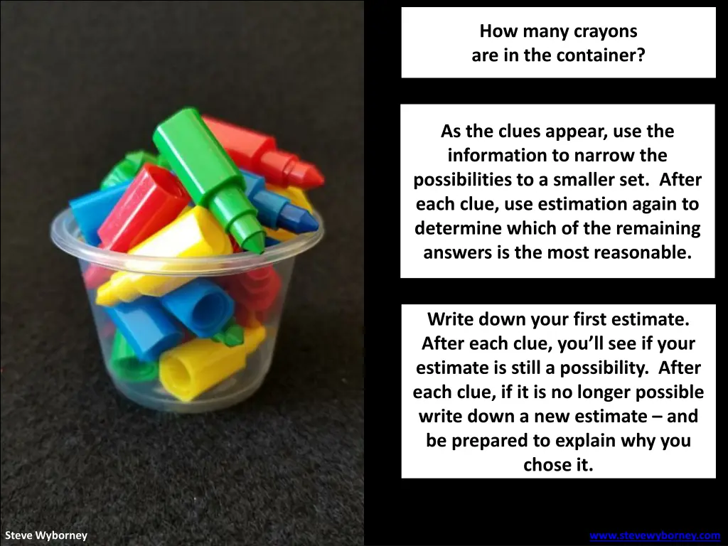 how many crayons are in the container