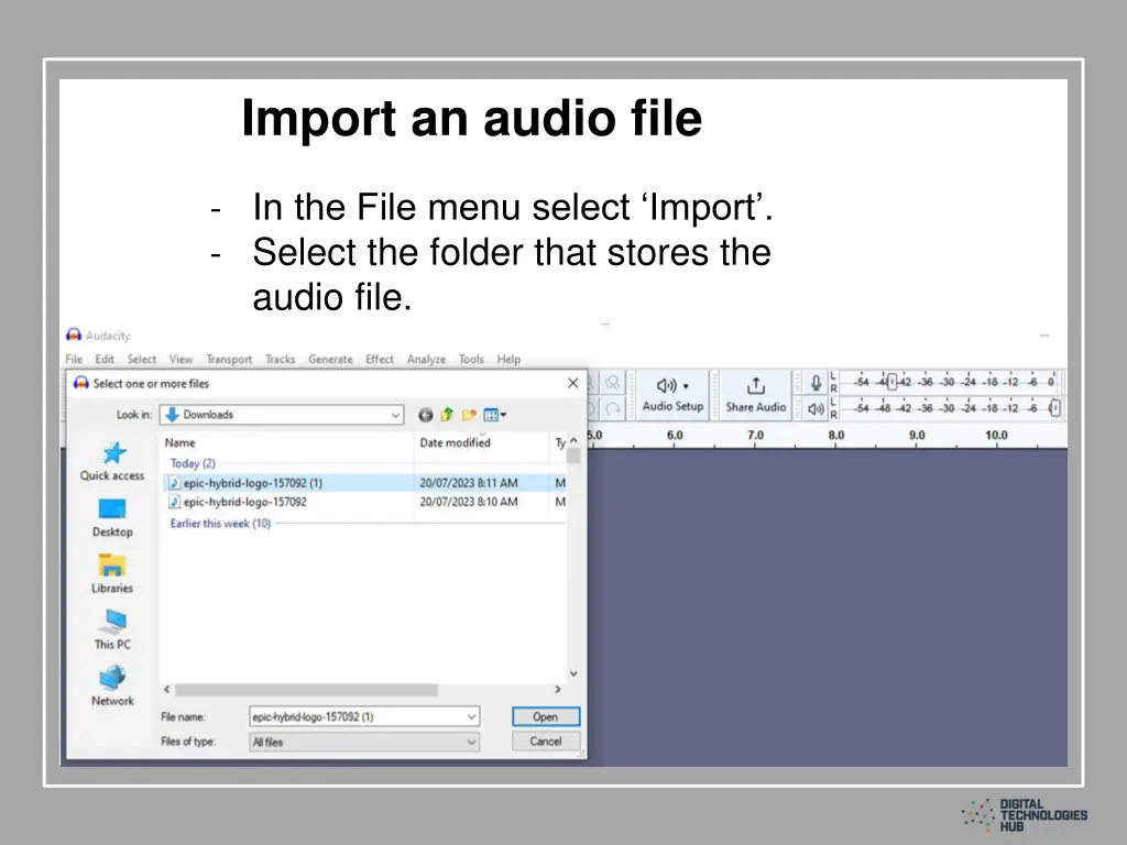 import an audio file