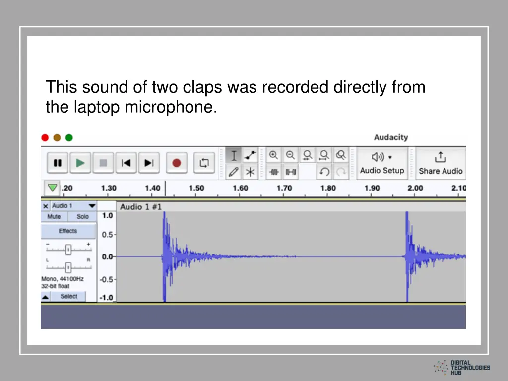 this sound of two claps was recorded directly