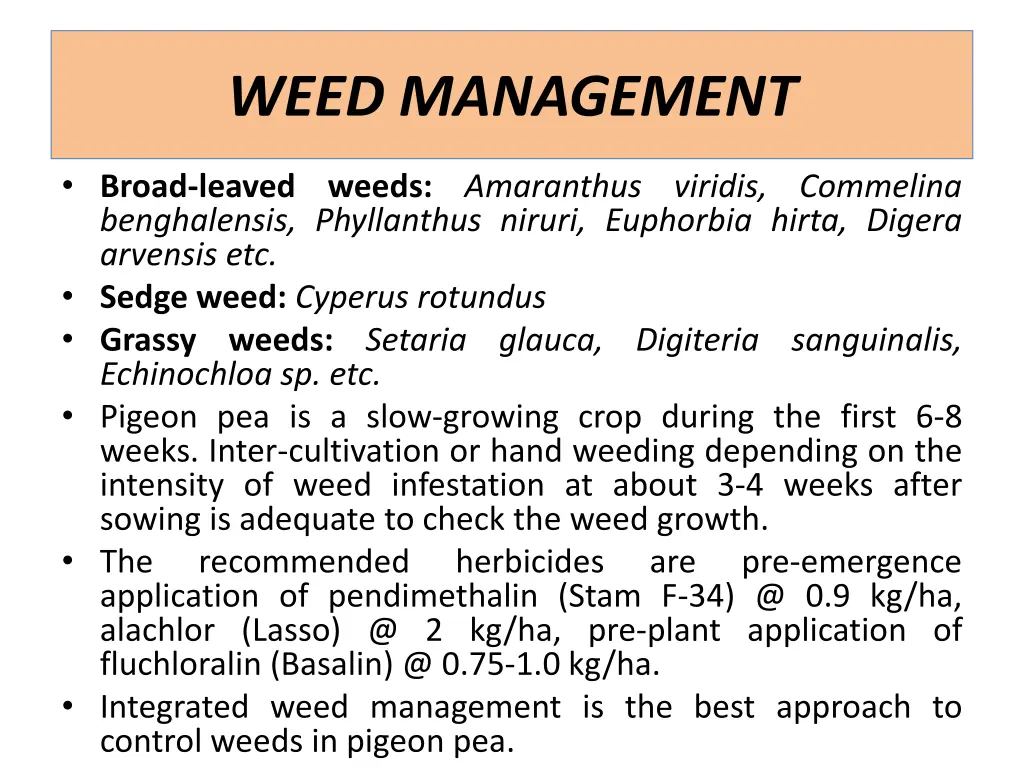 weed management