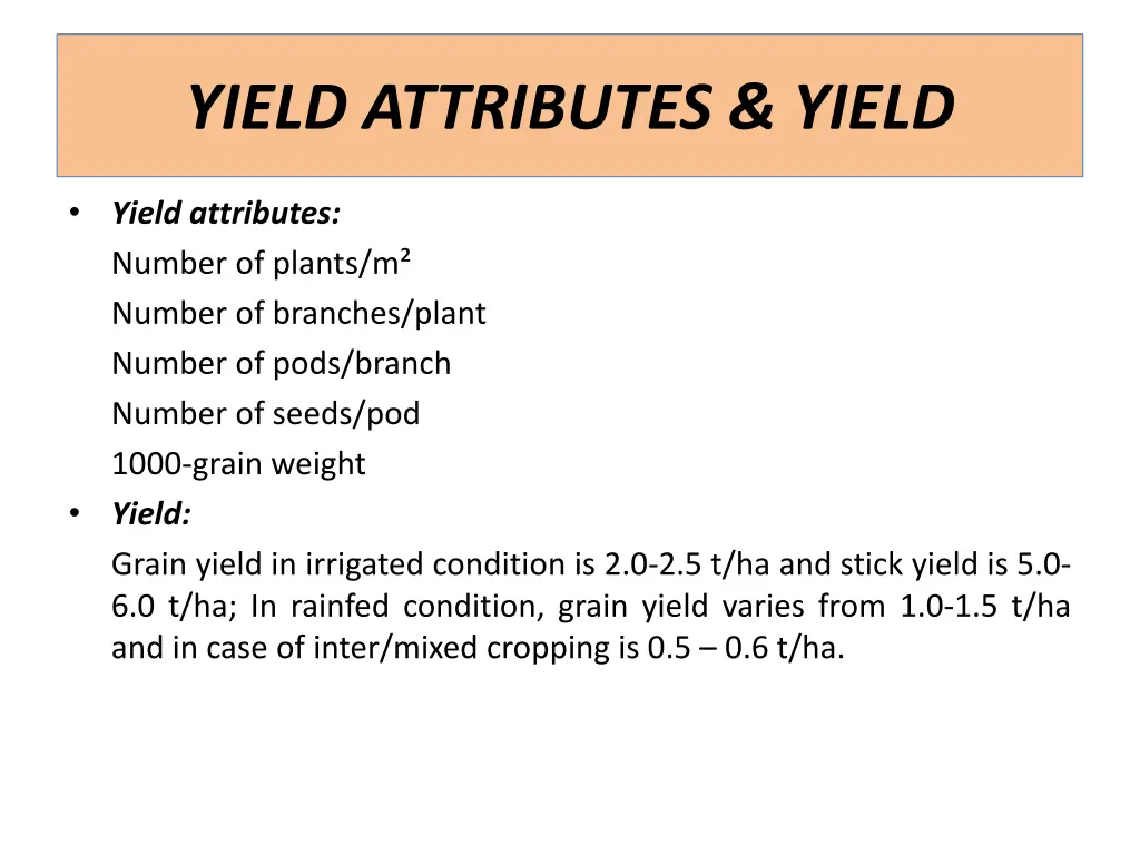 yield attributes yield