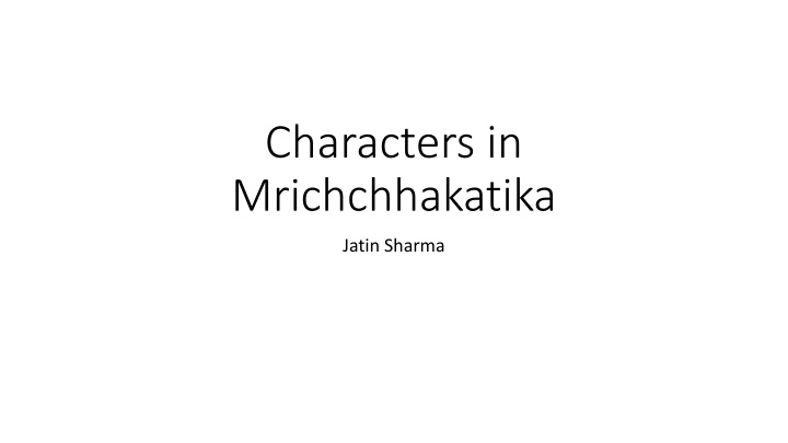 characters in mrichchhakatika