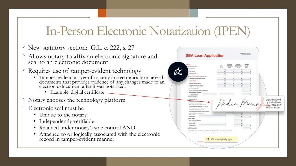 in person electronic notarization ipen