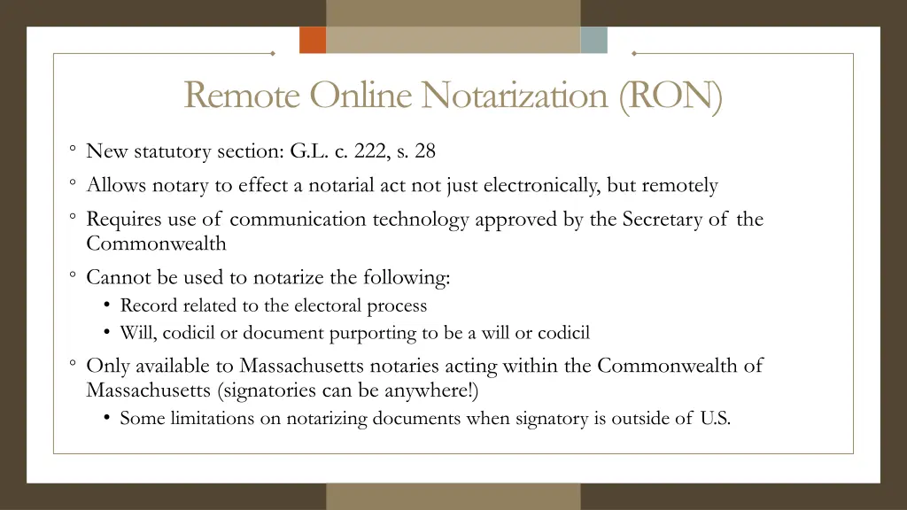 remote online notarization ron