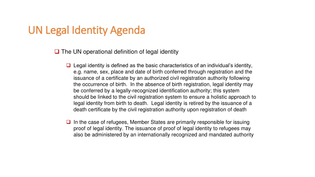 un legal identity agenda un legal identity agenda 1
