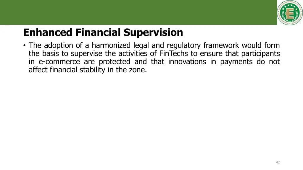 enhanced financial supervision the adoption