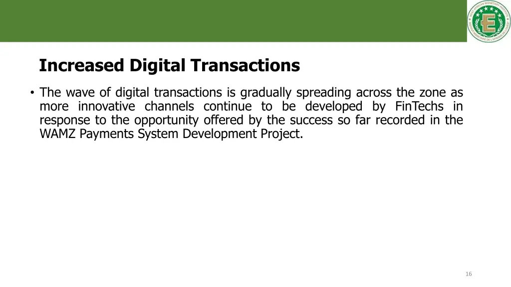 increased digital transactions