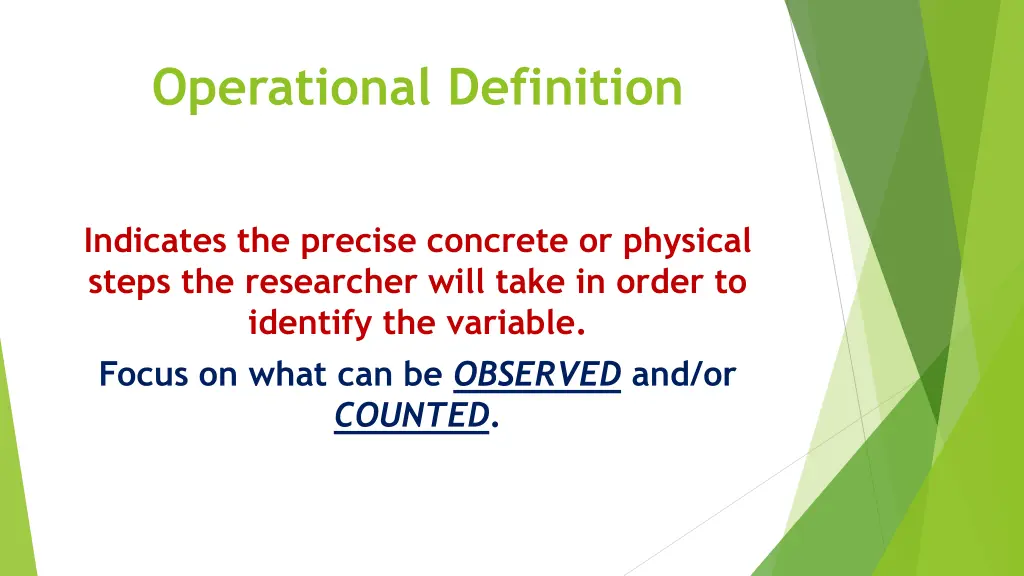 operational definition