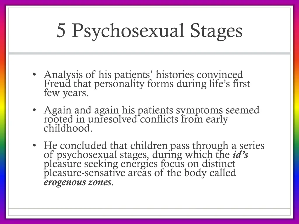 5 psychosexual stages