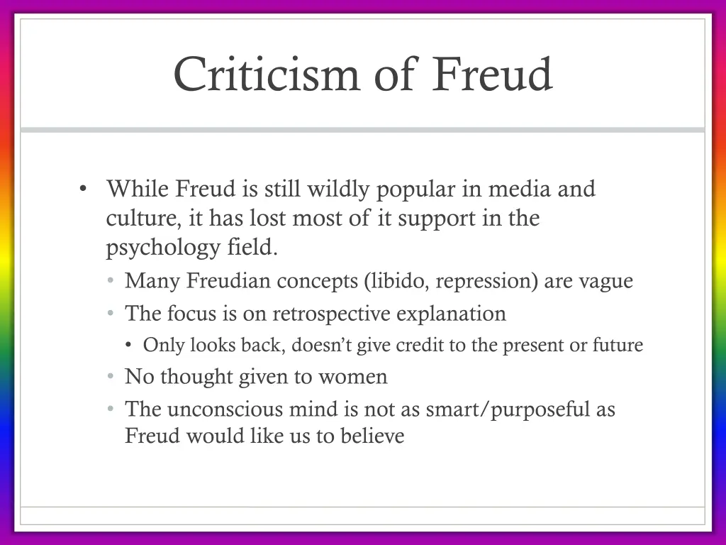 criticism of freud