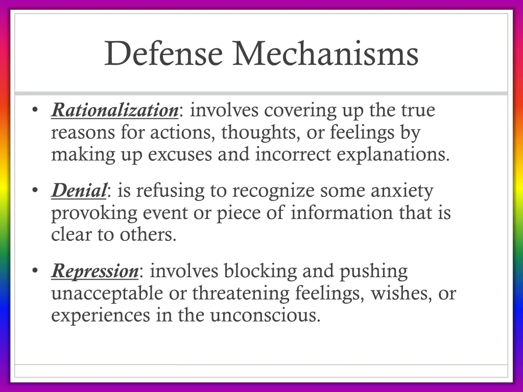 defense mechanisms 1