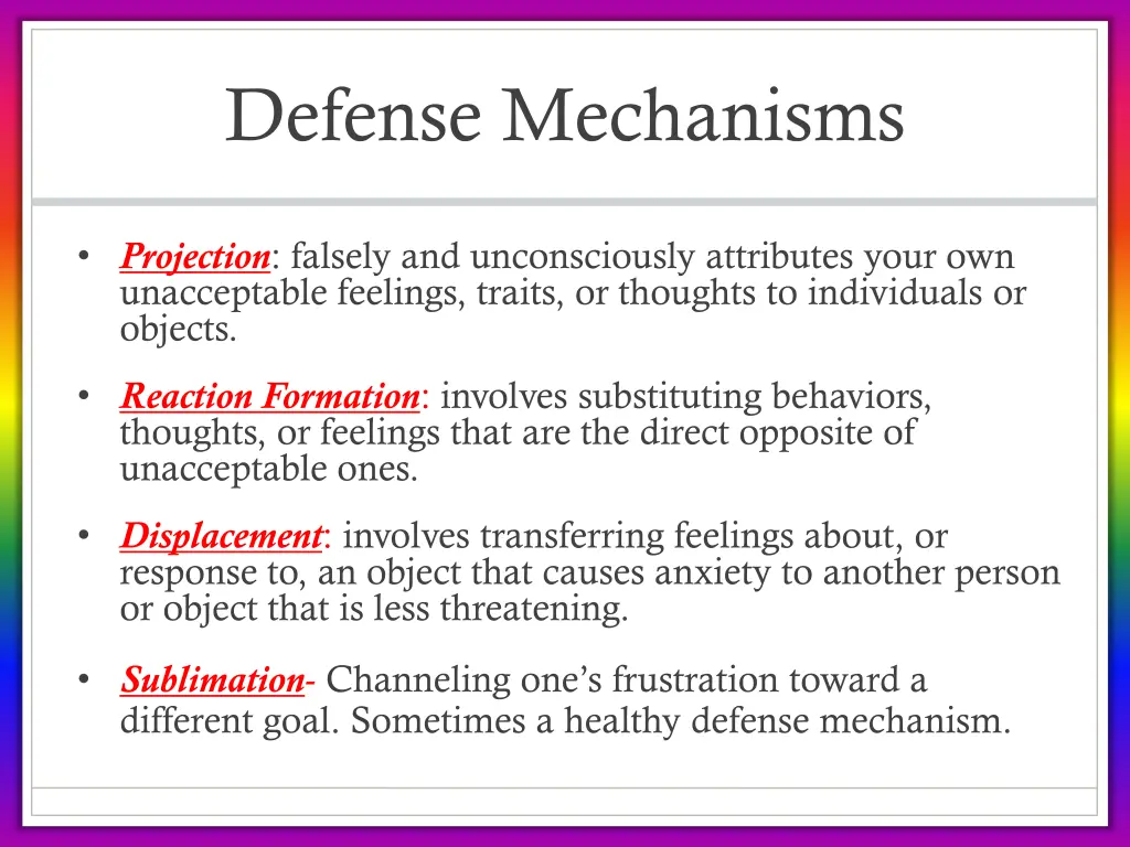 defense mechanisms 2