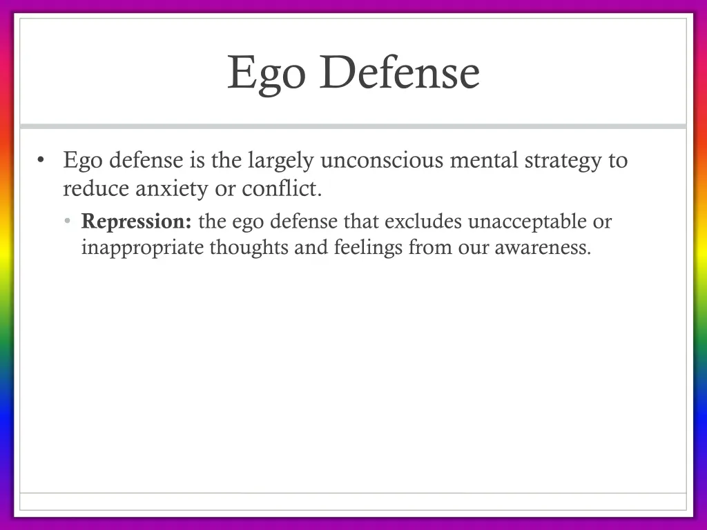 ego defense