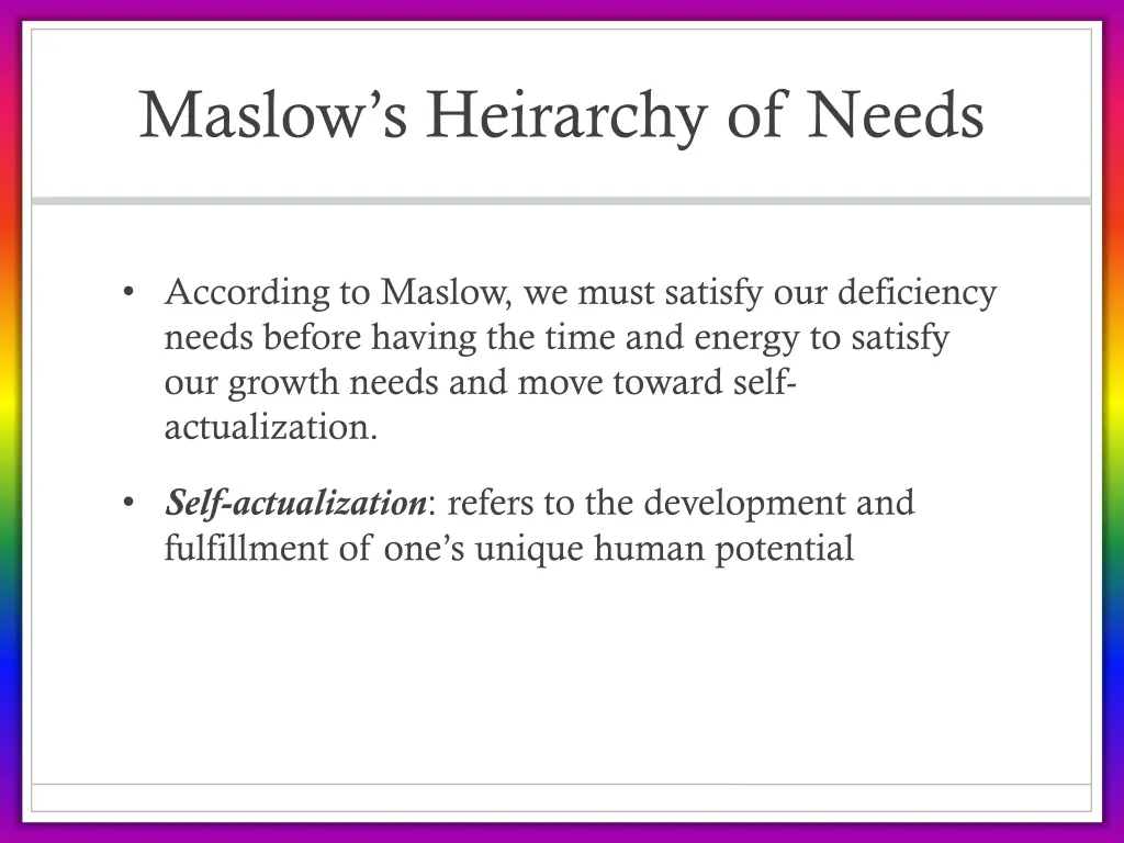 maslow s heirarchy of needs 3