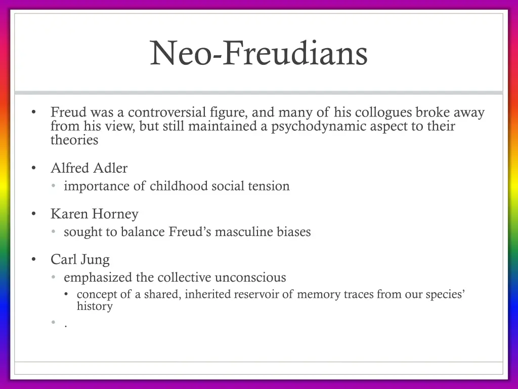 neo freudians