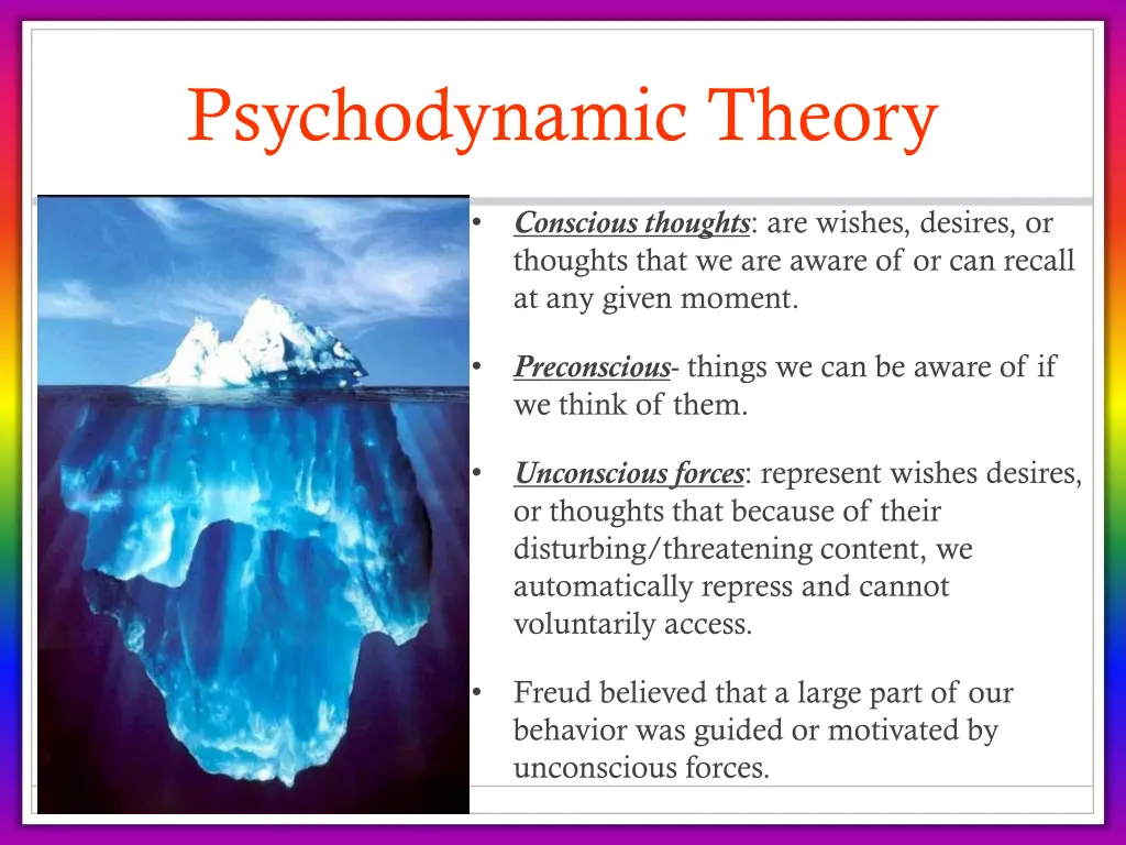 psychodynamic theory 1