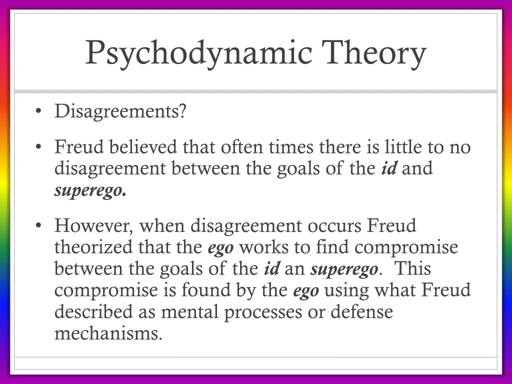 psychodynamic theory 4