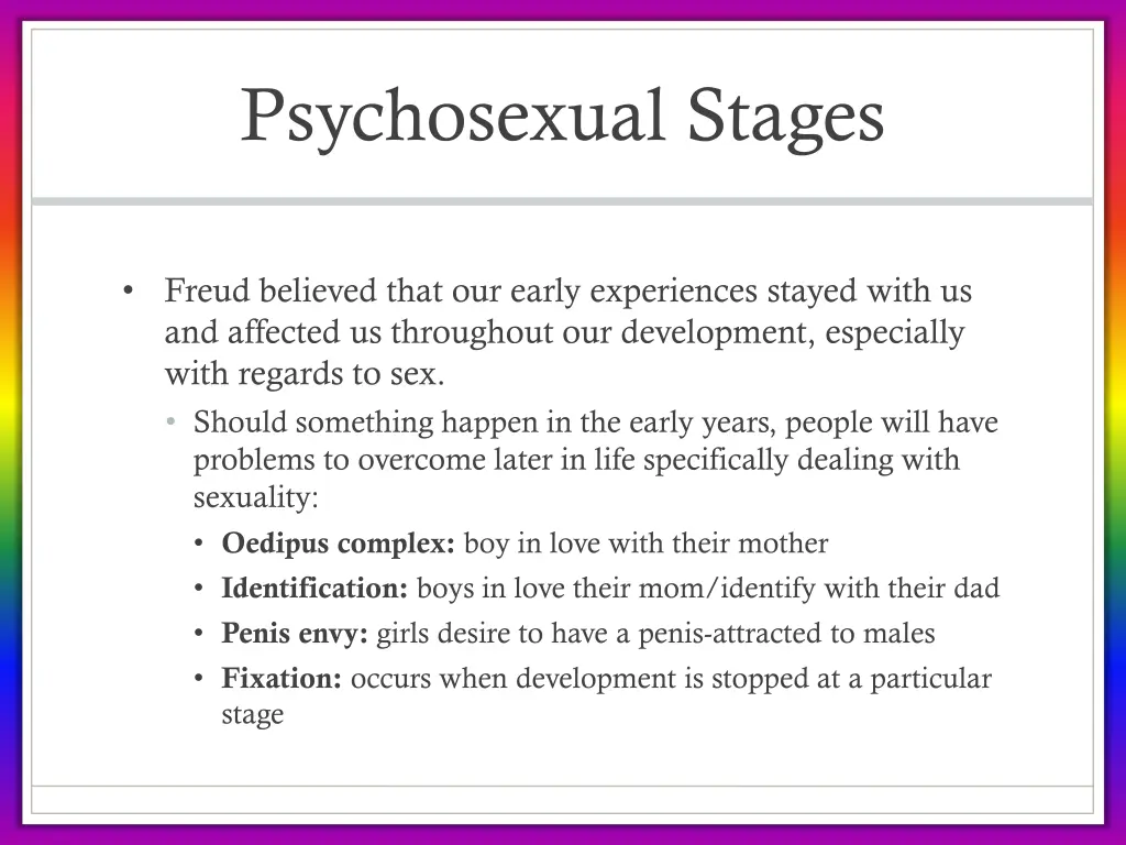 psychosexual stages