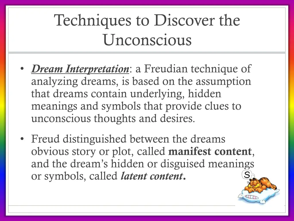 techniques to discover the unconscious 1