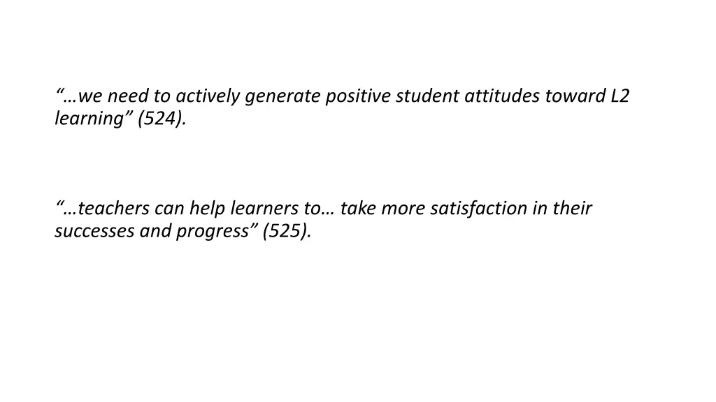 we need to actively generate positive student