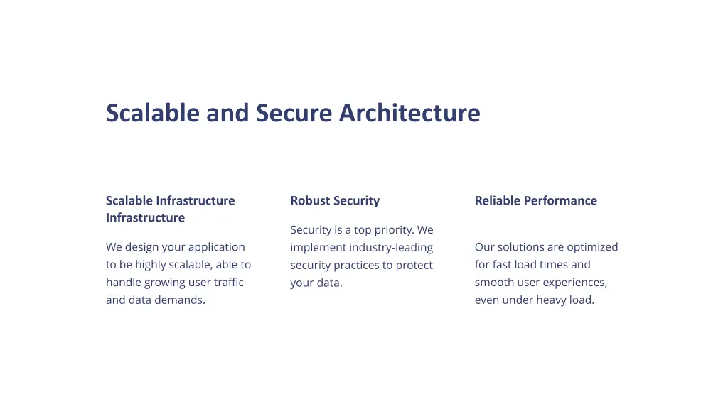 scalable and secure architecture