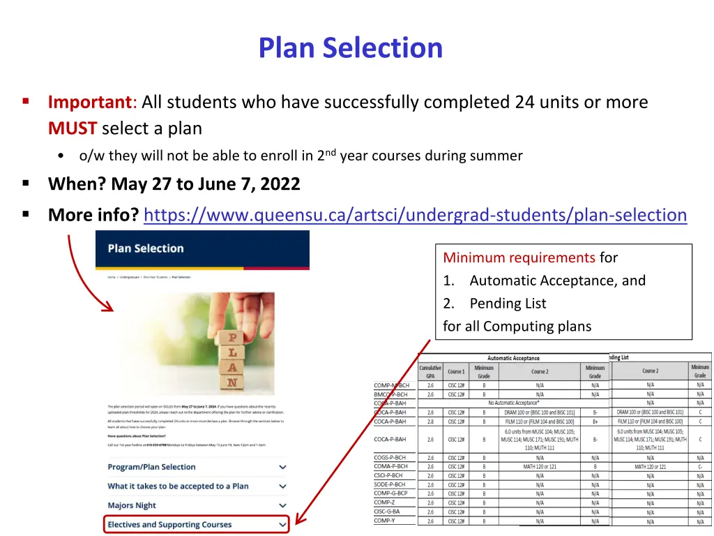 plan selection 1