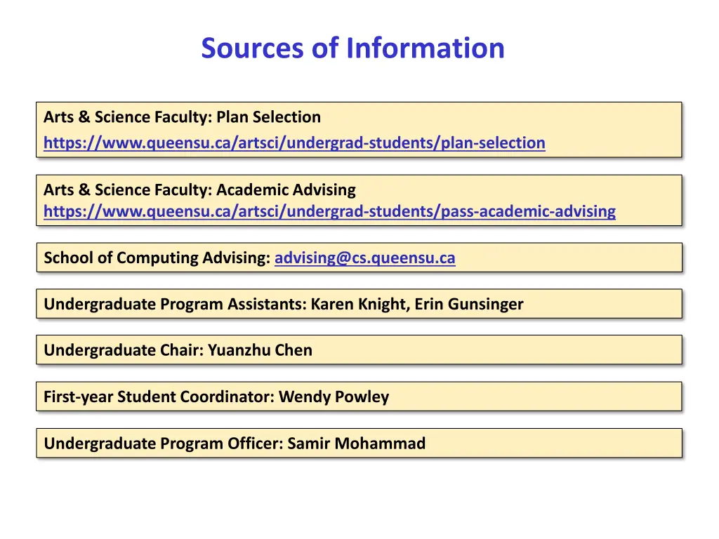 sources of information