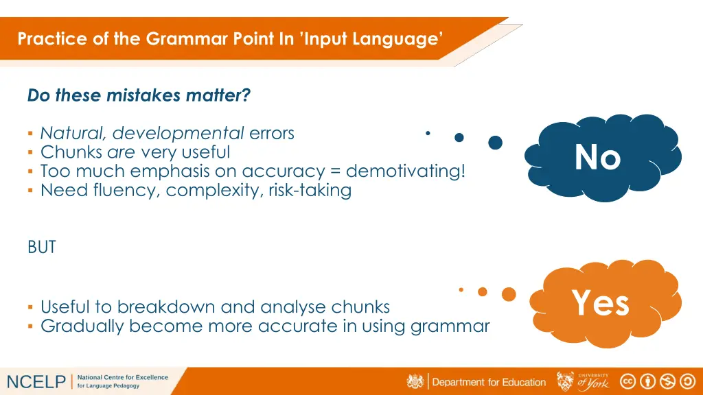 practice of the grammar point in input language 3