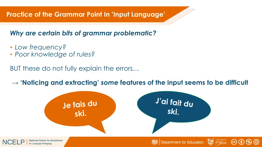 practice of the grammar point in input language 4