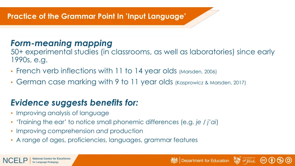 practice of the grammar point in input language 6