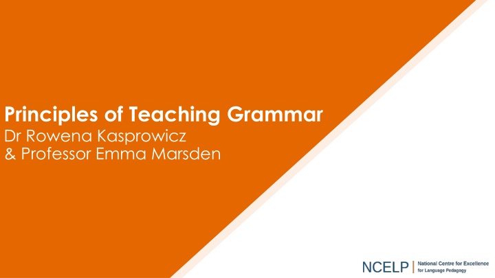 principles of teaching grammar dr rowena