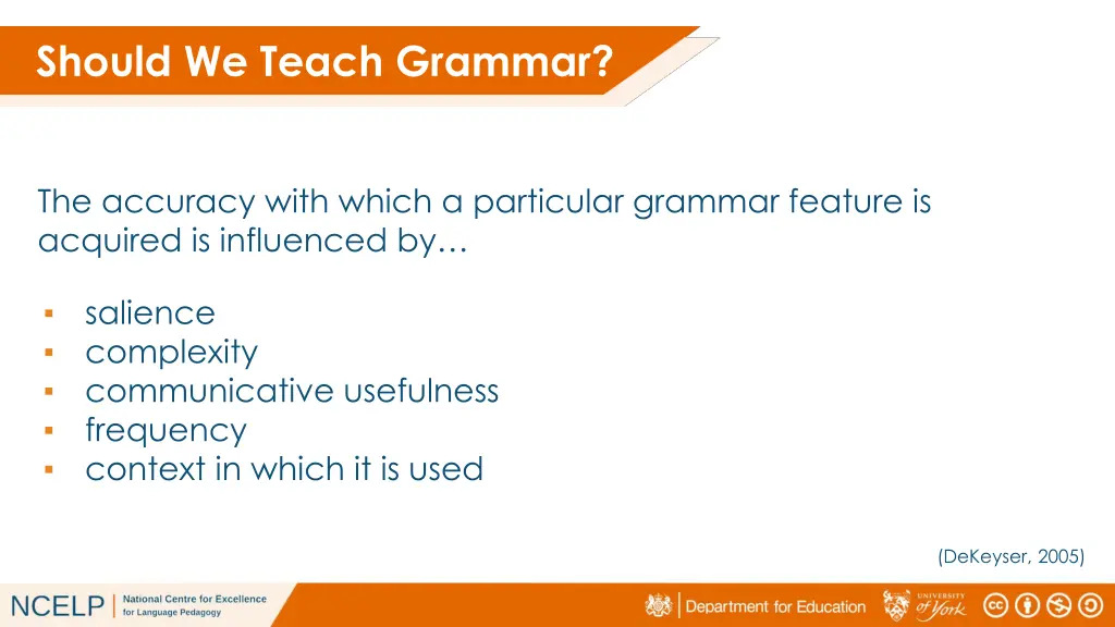 should we teach grammar 1