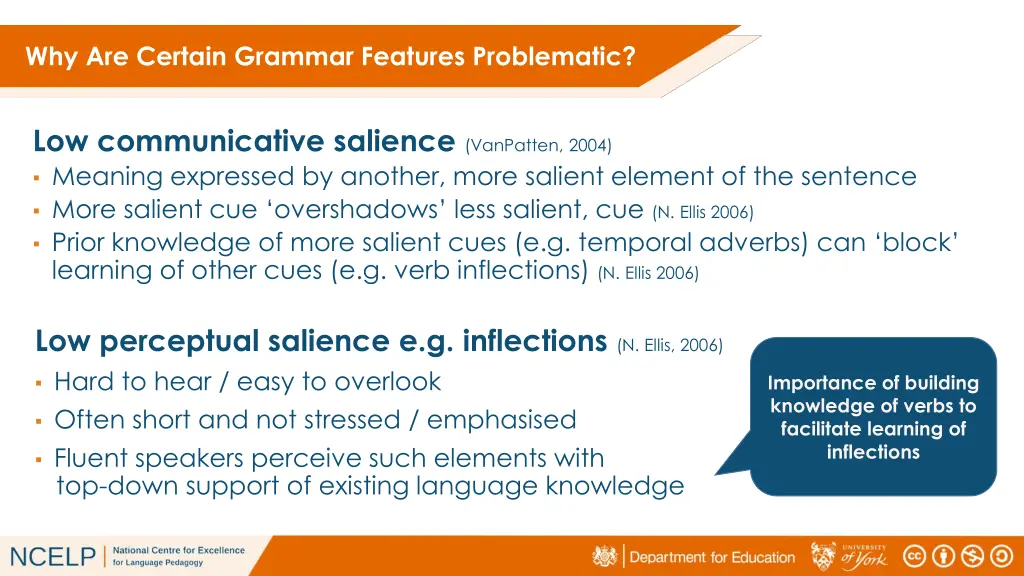 why are certain grammar features problematic 1