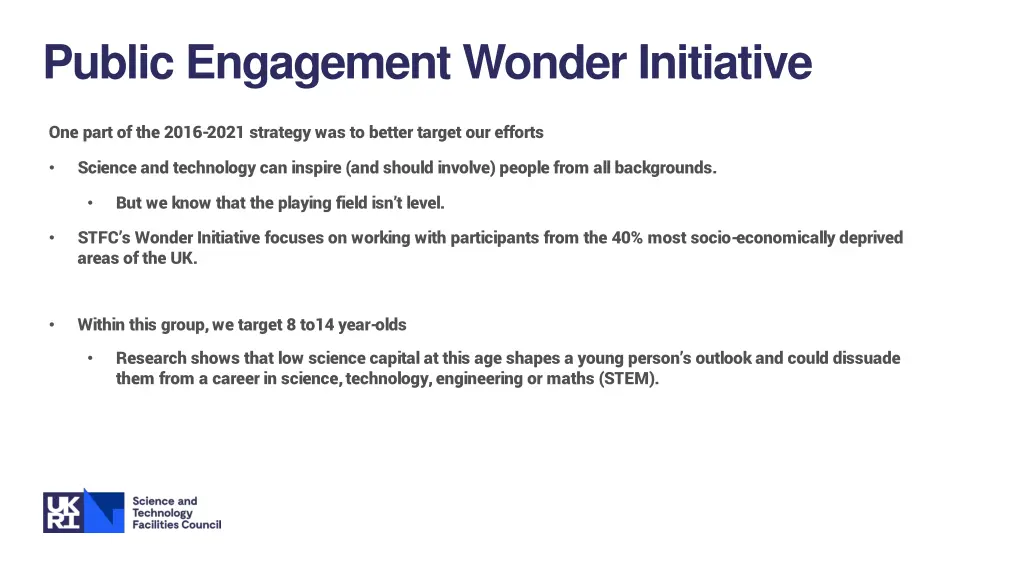 public engagement wonder initiative