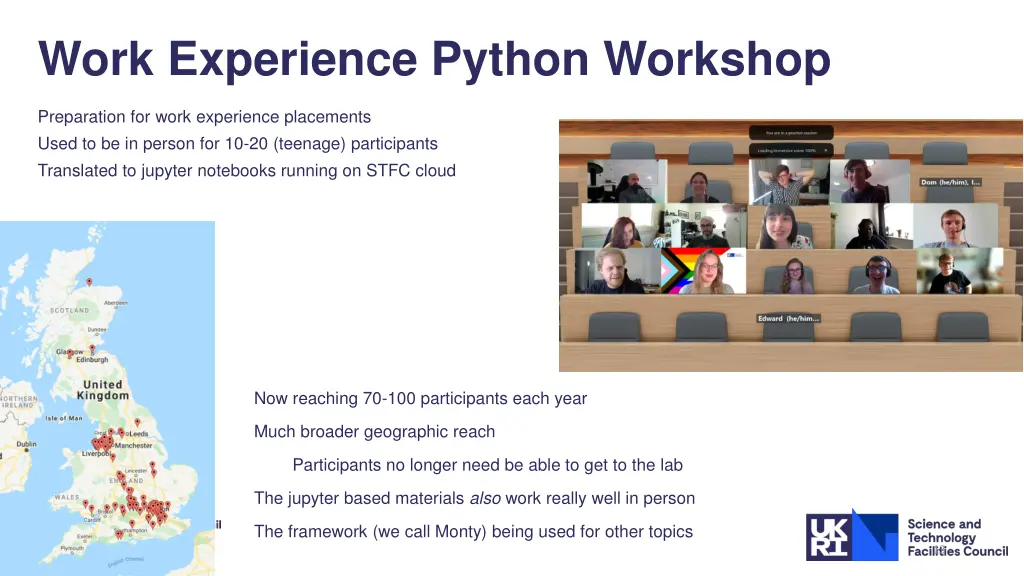 work experience python workshop