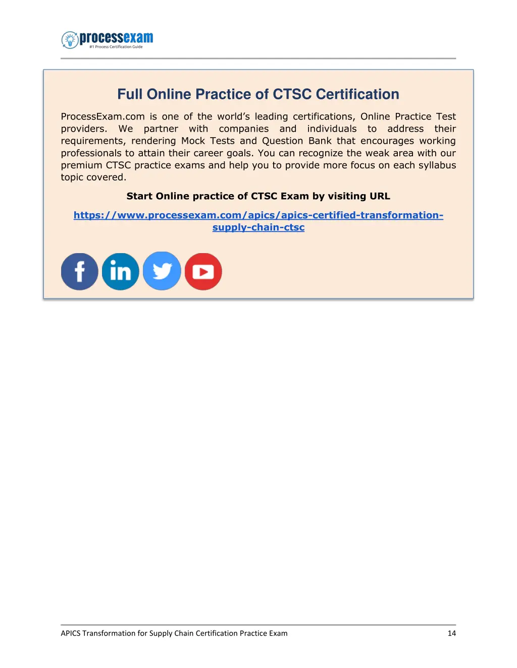 full online practice of ctsc certification