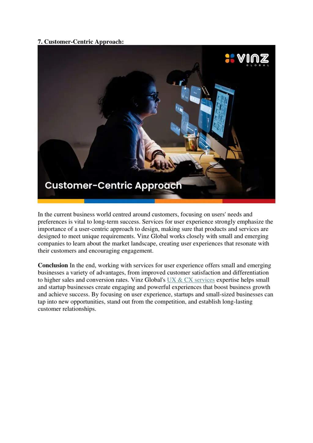 7 customer centric approach