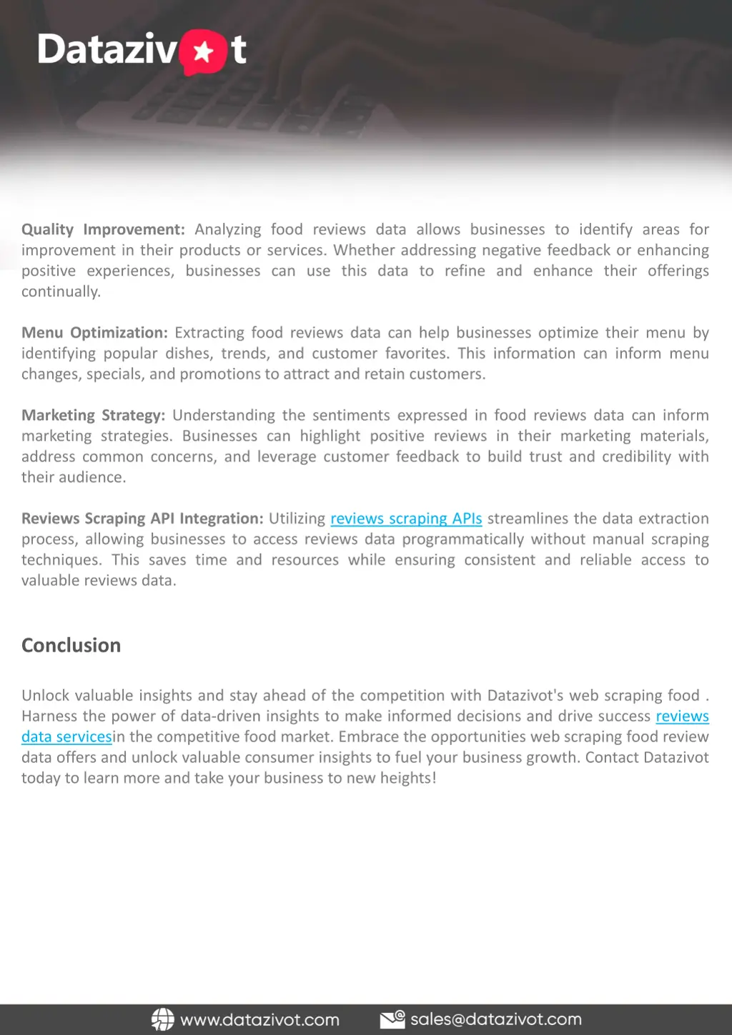 quality improvement analyzing food reviews data