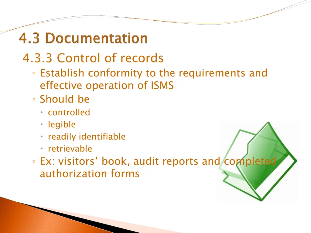 4 3 3 control of records establish conformity